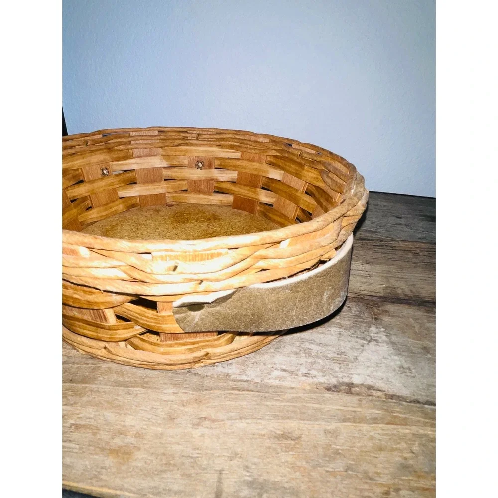Vintage Pyrex Round Woven Basket With Handles For 2qt Casserole Dish 024-624-684